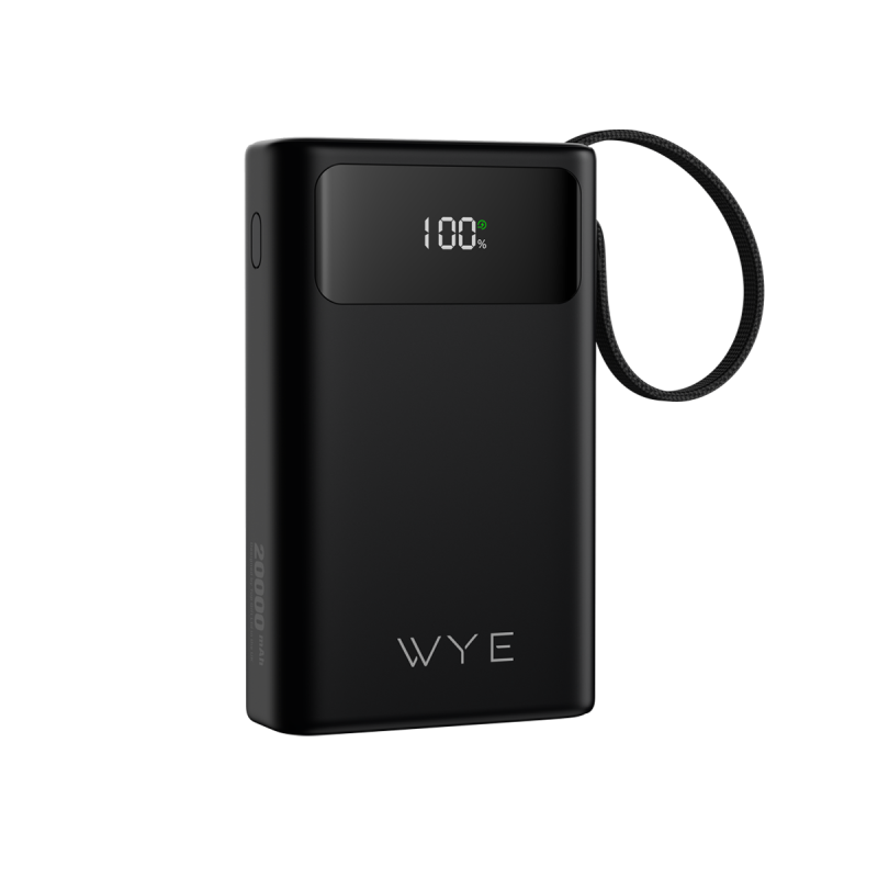 45W 20K Power Bank with Built-in Cables & LED Display