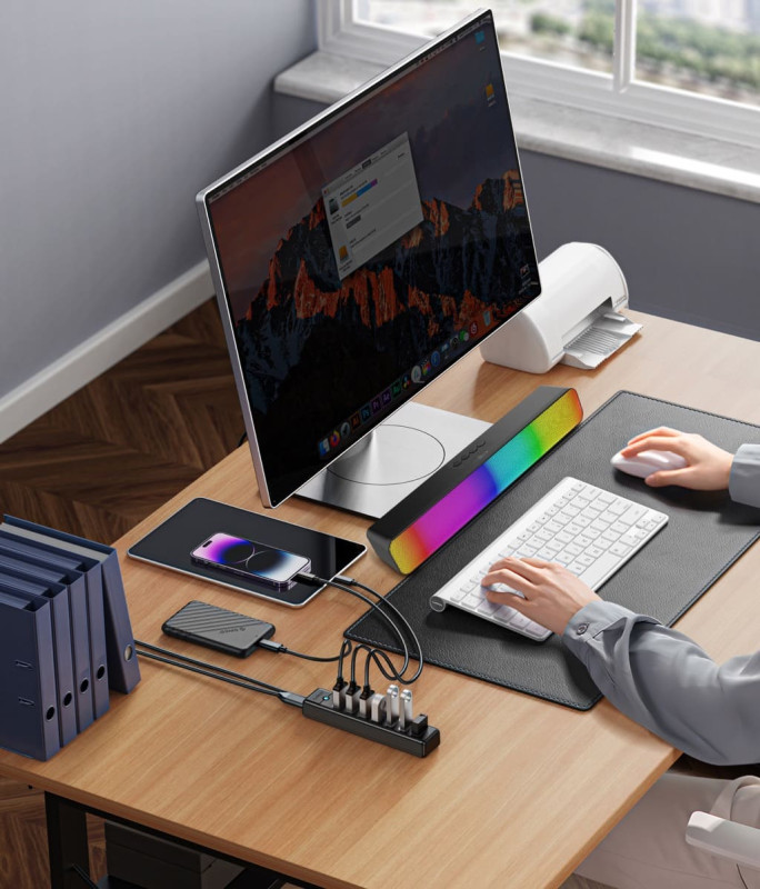 RGB Light Deep Bass Wireless Portable Speaker