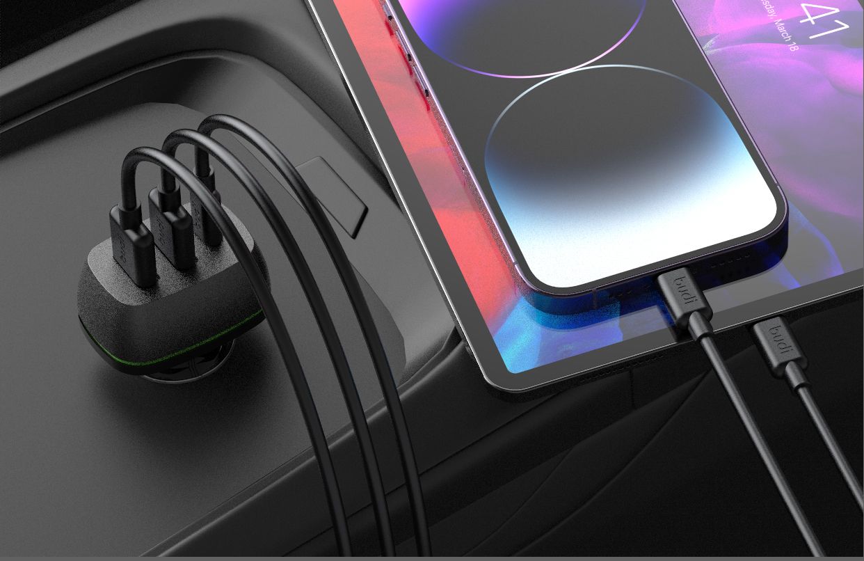60W In-Car Multi Ports Charger