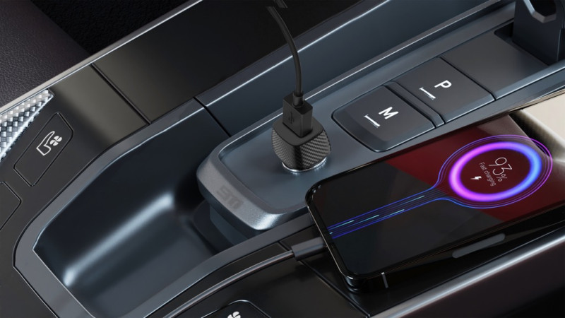 12W In-Car Charger with a USB-A Port