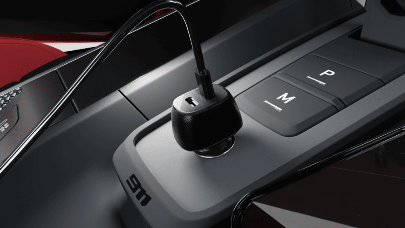 60W In-Car Charger with Dual USB-C Ports