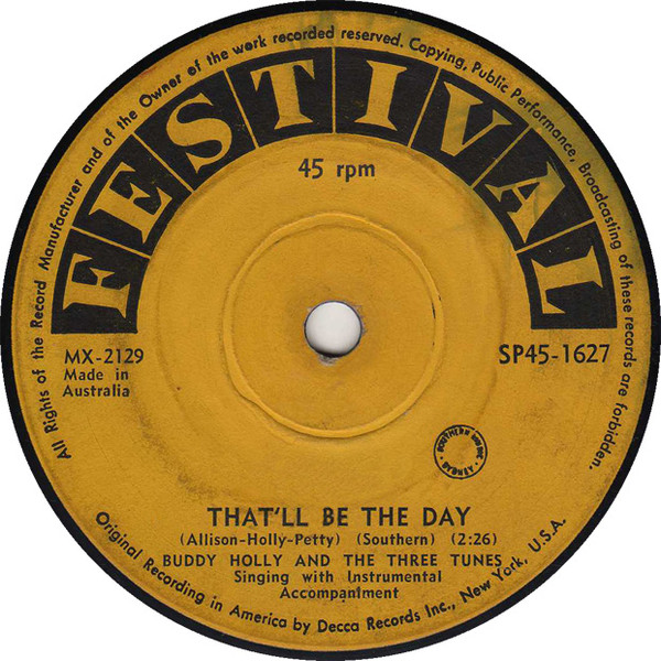 BUDDY HOLLY — THATLL BE THE DAY