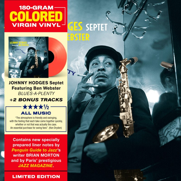 JOHNNY HODGES — Blues-A-Plenty (+2 Bonus Tracks) (Solid Red Vinyl)