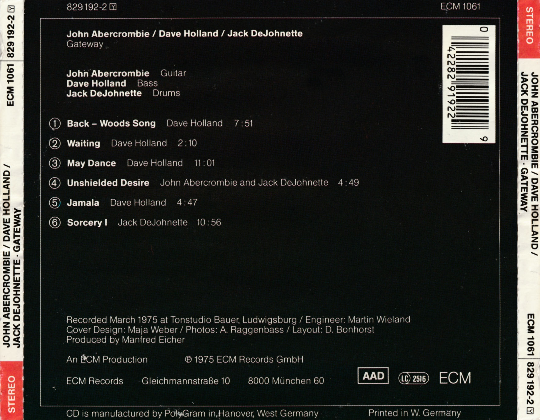 JOHN ABERCROMBIE  DAVE HOLLAND — GATEWAY