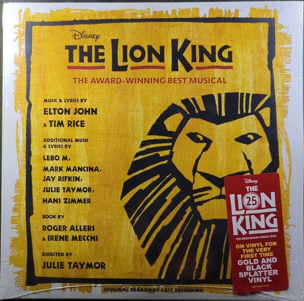VARIOUS ARTISTS — Lion King: Original Broadway Cast (Yellow/Black Splatter Vinyl)
