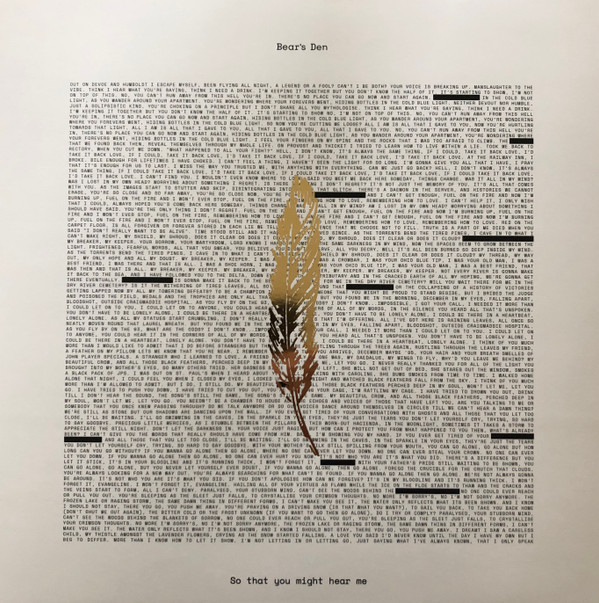 BEARS DEN — SO YOU MIGHT HEAR