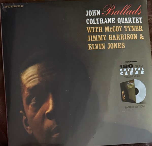 JOHN COLTRANE QUARTET — Ballads (+4 Bonus Tracks) (Limited Edition) (Crystal Clear Vinyl)