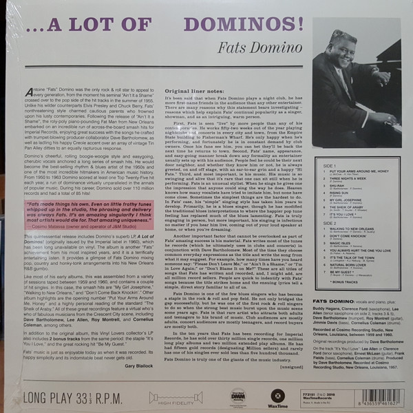 FATS DOMINO — A LOT OF DOMINOS