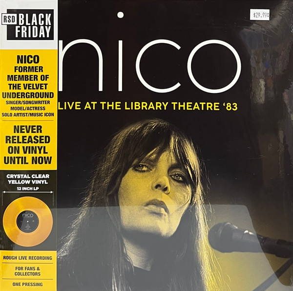 NICO — Live At The Library Theatre 83 (Crystal Clear Yellow Vinyl) (Black Friday 2022)