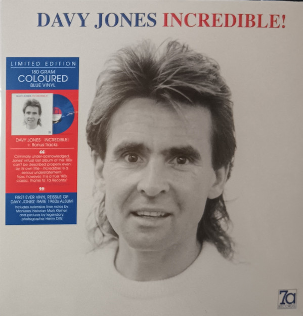 DAVY JONES — Incredible! (Blue Vinyl)