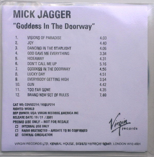 Mick Jagger — Goddess In The Doorway