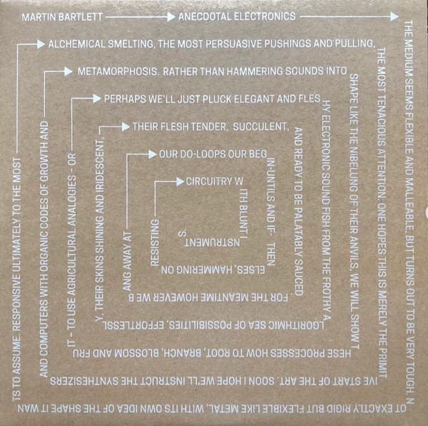 MARTIN BARTLETT — Anecdotal Electronics: Live Experiments And Other Recordings