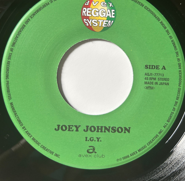 JOEY JOHNSON — I.G.Y. / Right Here Waiting