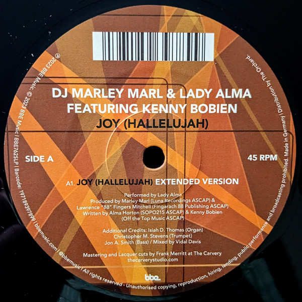 MARLEY MARL LADY ALMA — JOY (HALLELUJAH)