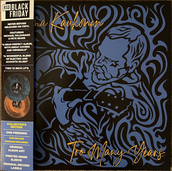 JORMA KAUKONEN — Too Many Years... (Blue/White Marble Vinyl) (Black Friday 2022)