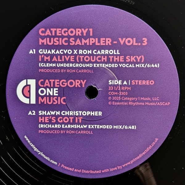 GU aka CVO x Ron Carroll — Category 1 Music Sampler - Vol. 3