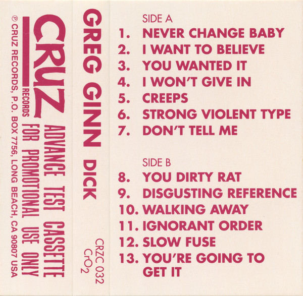 GREG GINN — DICK