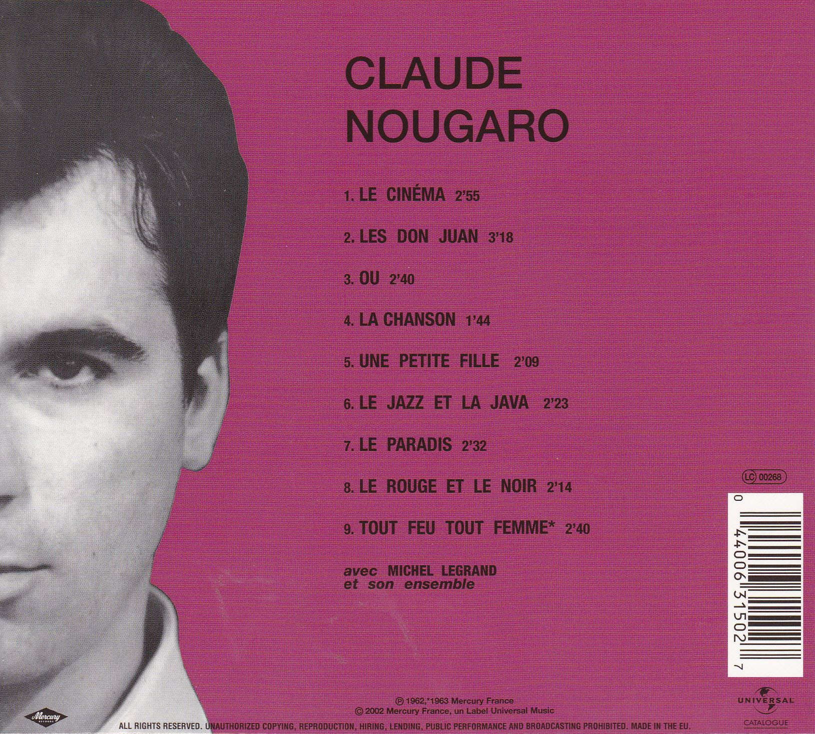 CLAUDE NOUGARO — CLAUDE NOUGARO