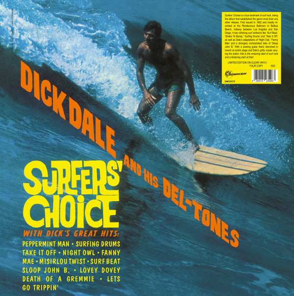 DICK DALE AND HIS DEL-TONES — Surfers Choice (Clear Vinyl)