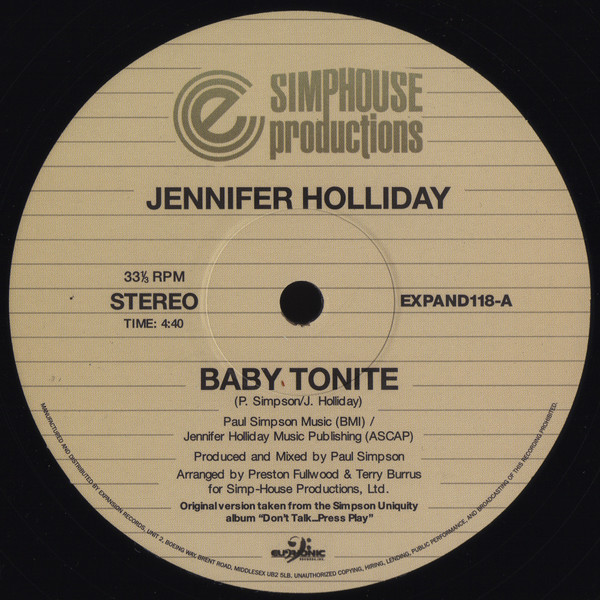 HOLLIDAYJENNIFER — BABY TONITE