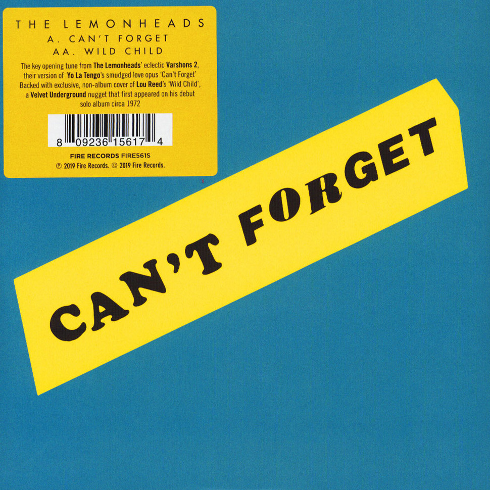 THE LEMONHEADS — CAN'T FORGET / WILD CHILD
