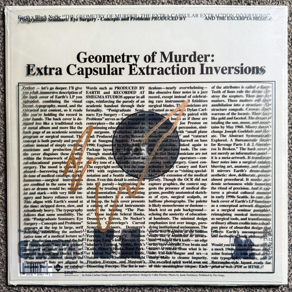 EARTH X BLACK NOI$E — Geometry Of Murder: Extra Capsular Extraction Inversions