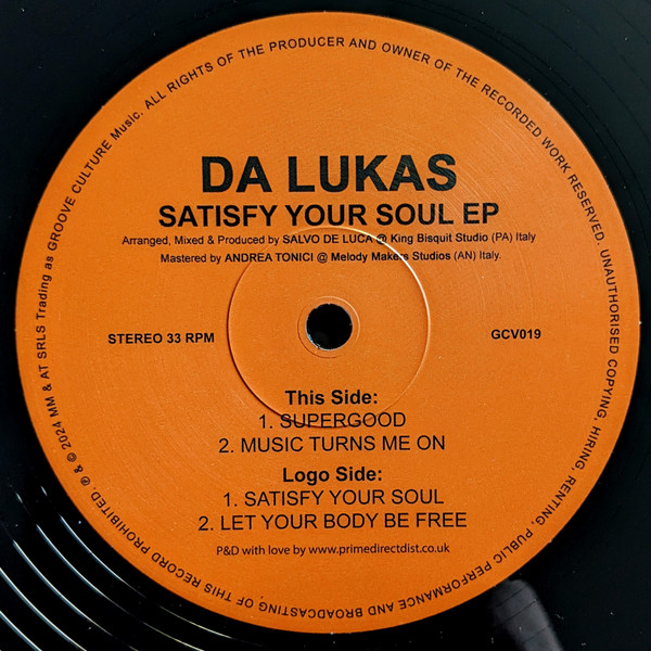 Da Lukas — Satisfy Your Soul EP