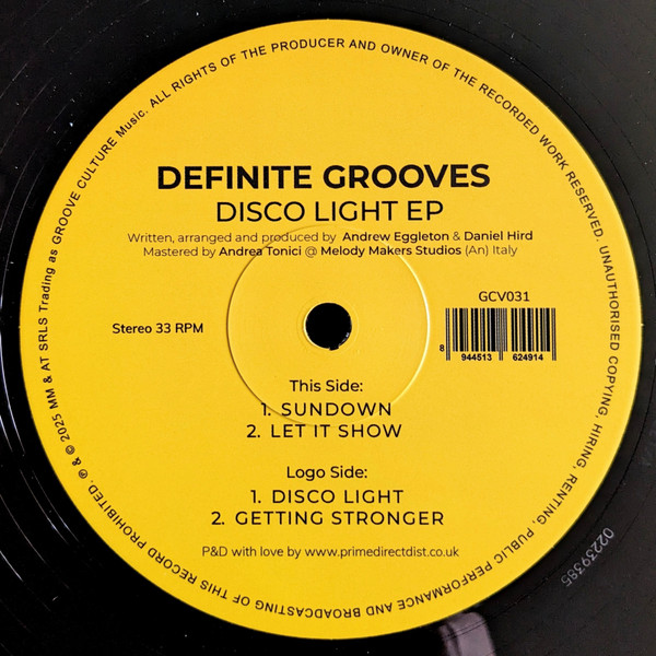 Definite Grooves — Disco Light EP
