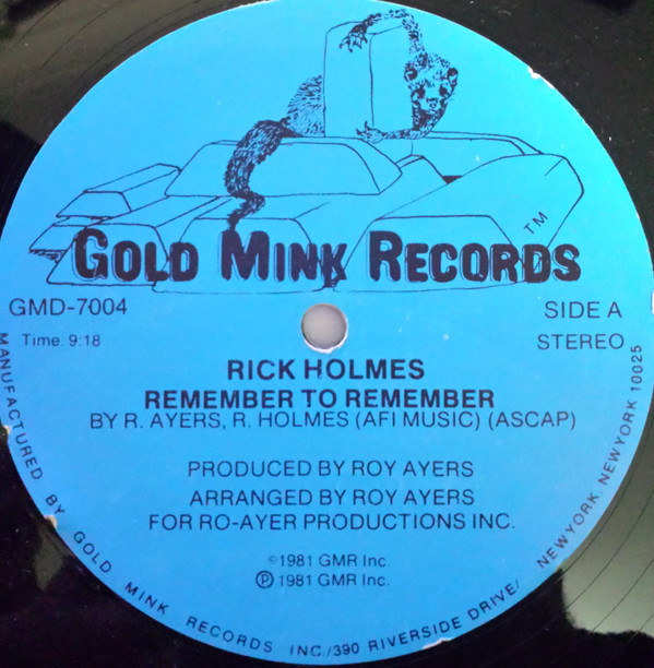 Rick Holmes — Remember To Remember