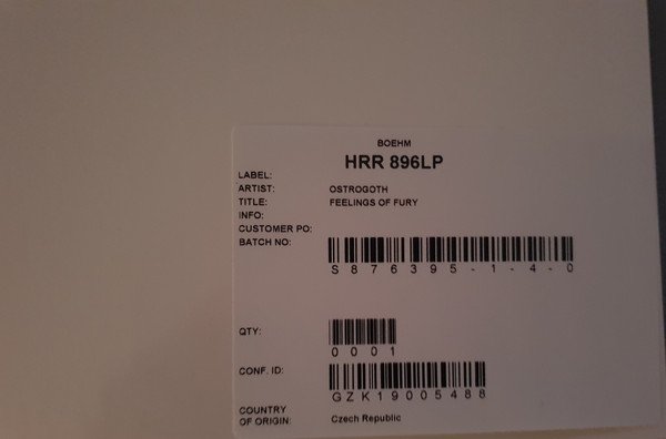 OSTROGOTH — Feelings Of Fury