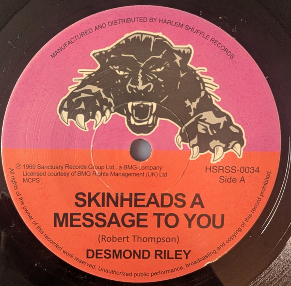 Riley, Desmond — Skinheads A Message To You (7in)