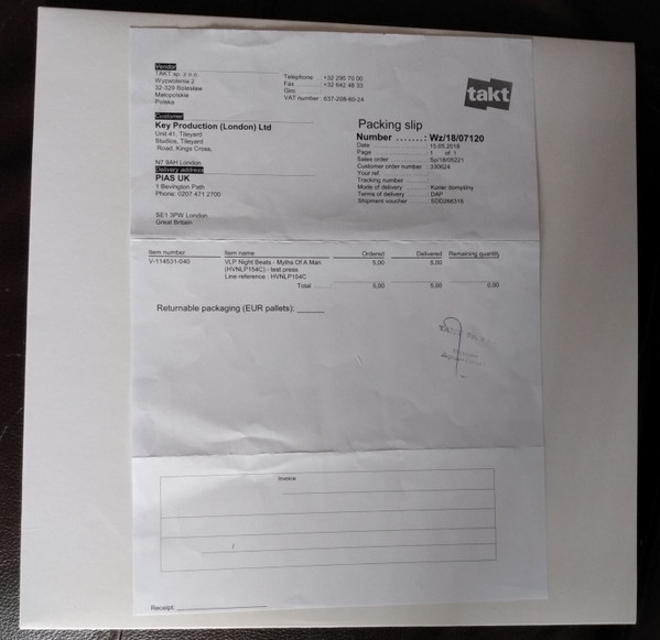 NIGHT BEATS — MYTH OF A MAN