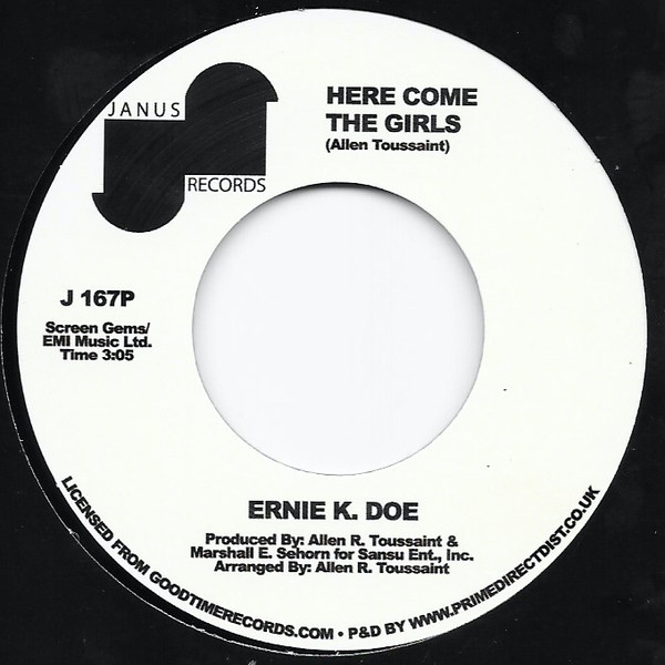 Ernie K. Doe — Here Come The Girls / Back Street Lover