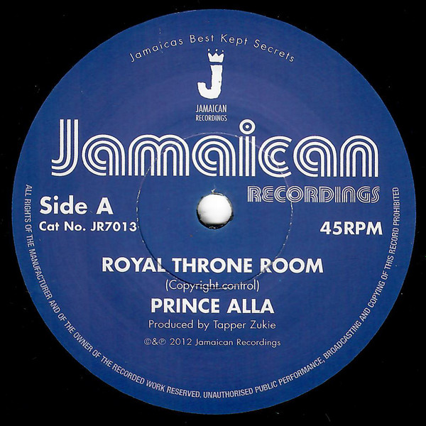 PRINCE ALLA — ROYAL THRONE ROOM / HAIL RASTA