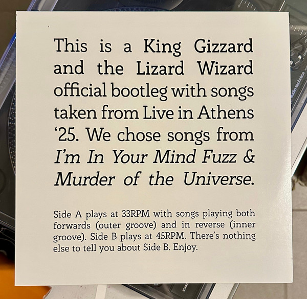 KING GIZZARD AND THE LIZARD WIZARD — Songs From Im In Your Mind Fuzz & Murder Of The Universe Live In Athens 25