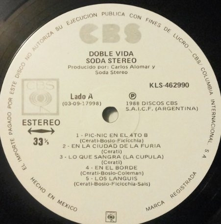 SODA STEREO — DOBLE VIDA