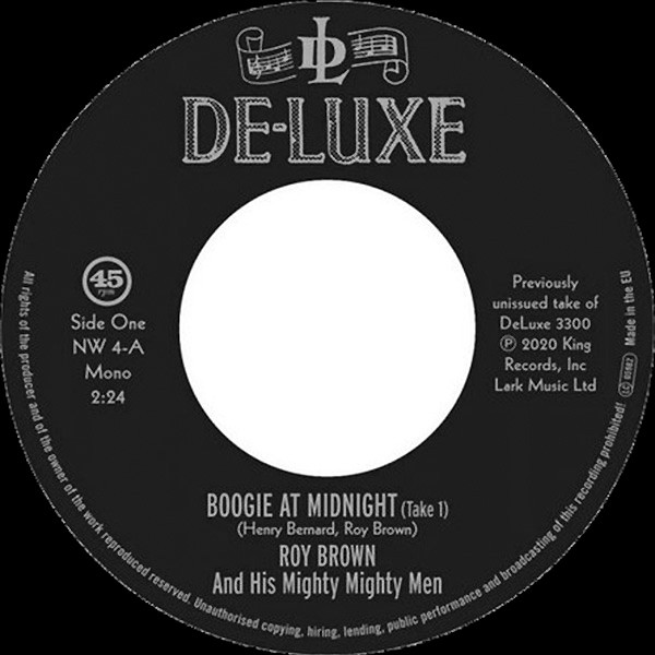 Roy Brown & His Mighty Mighty Men / Lloyd Price — Boogie At Midnight (Take 1) / Lawdy Miss Clawdy (Take 1)