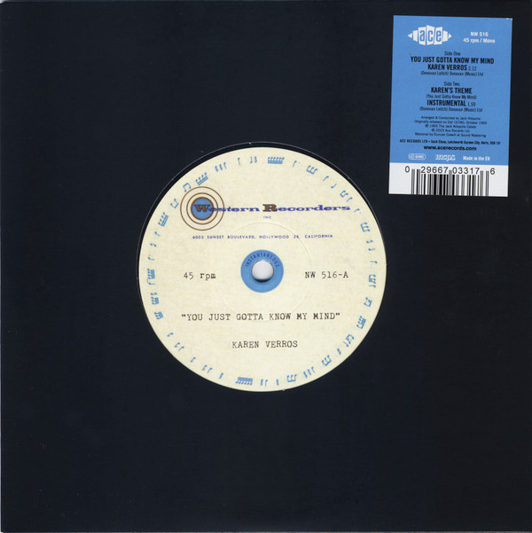 Karen Verros — You Just Gotta Know My Mind / Karen's Theme (You Just Gotta Know My Mind)