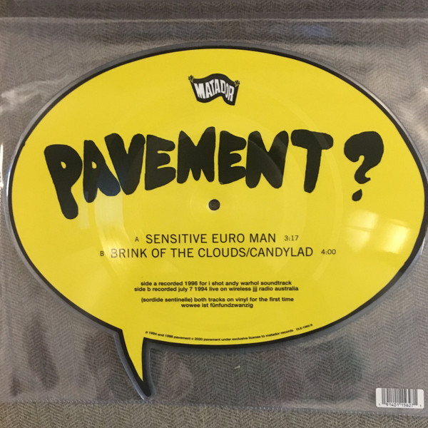 PAVEMENT — SENSITIVE EURO MAN B/W BRINK OF THE CLOUDS/CAN
