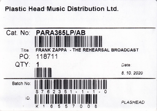 FRANK ZAPPA — The Rehearsal Broadcast