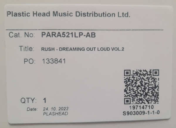 RUSH — Dreaming Out Loud Vol. 2