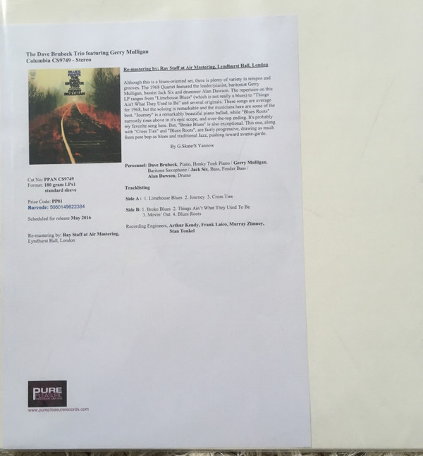 DAVE BRUBECK — BLUES ROOTS