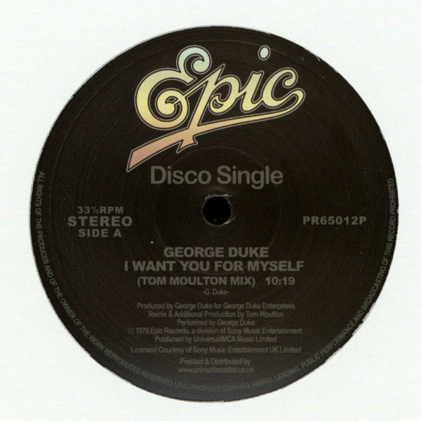 George Duke — I Want You For Myself (Tom Moulton Mix) / Brazilian Love Affair