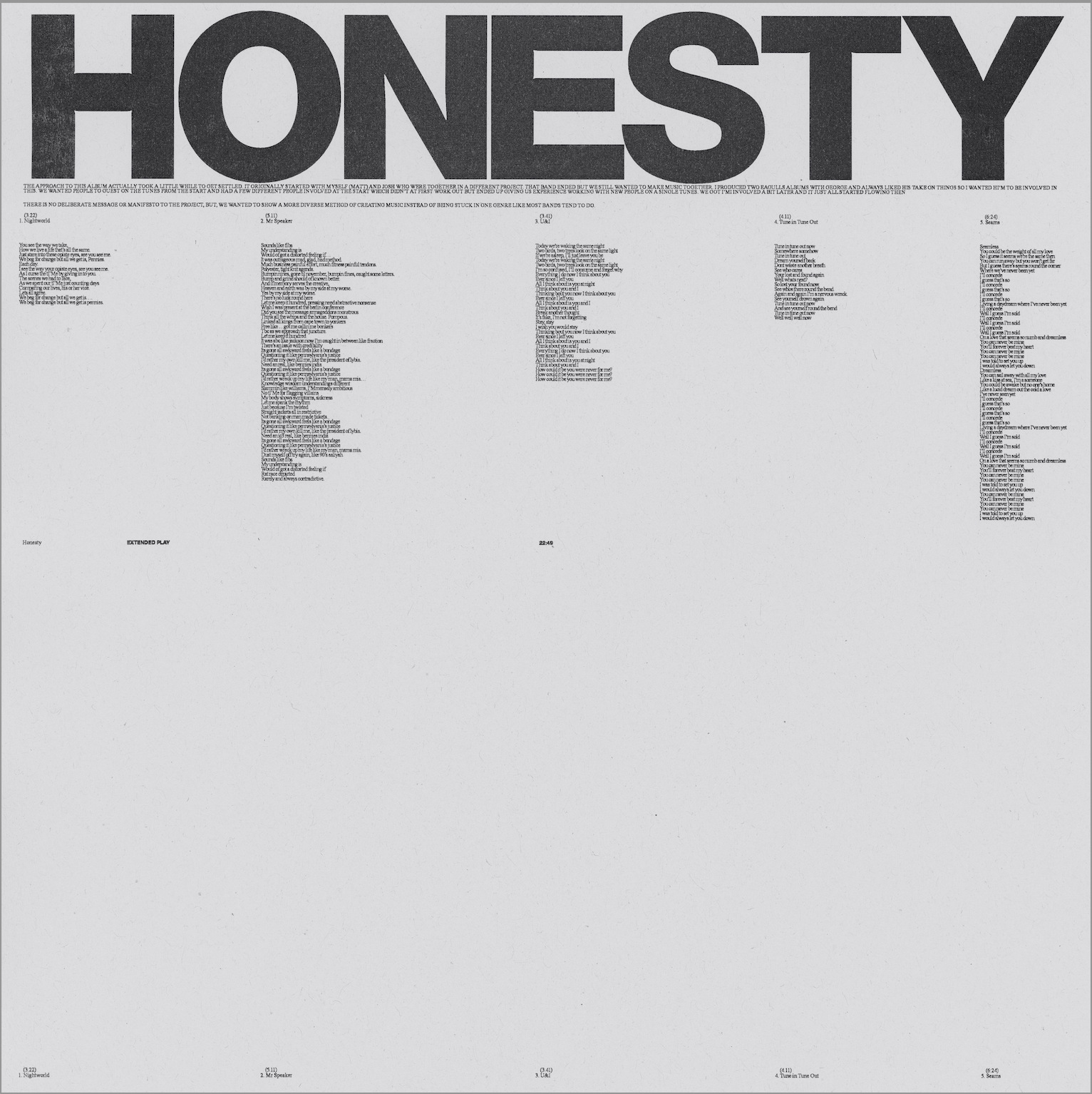 HONESTY — WHERE R U