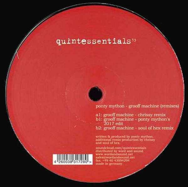 PONTY MYTHON — Grooff Machine Remixes