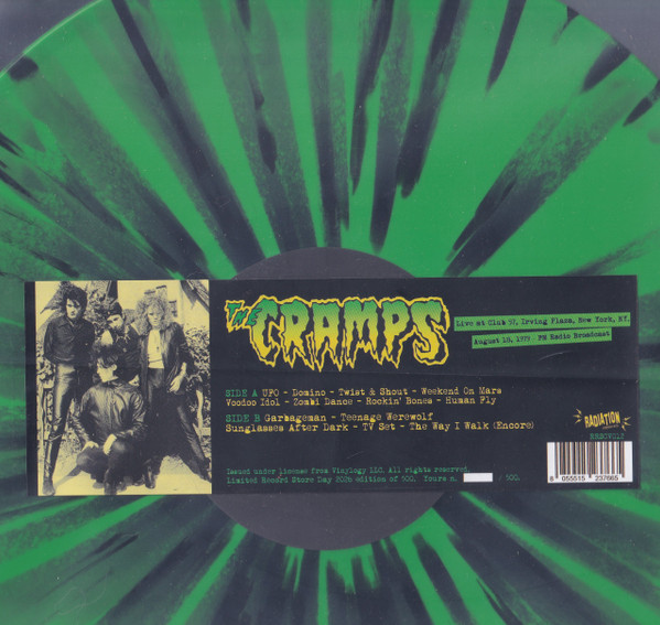 CRAMPS — Live At Club 57. Irving Plaza. New York. Ny. August 18. 1979 - Fm Radio Broadcast (Colour Splatter Vinyl)