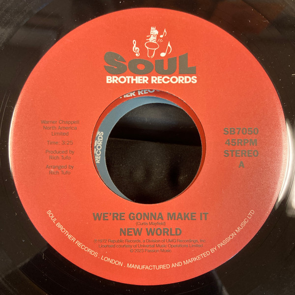 NEW WORLD — Were Gonna Make It