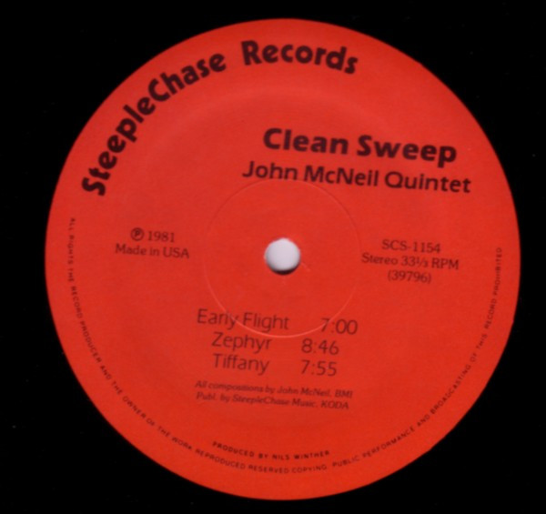 JOHN MCNEIL QUINTET — CLEAN SWEEP