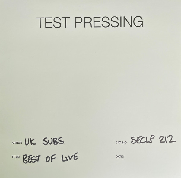 UK SUBS — BEST OF LIVE