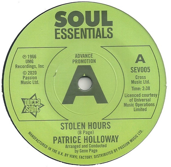HOLLOWAYPATRICE — STOLEN HOURS / LOVE AND DESIRE